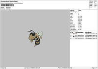 Bee H Embroidery File 6 sizes