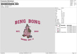 Bing Bong V2 Embroidery File 6 sizes