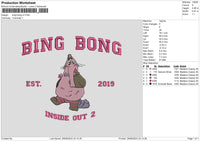 Bing Bong V2 Embroidery File 6 sizes