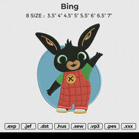 Bing Embroidery File 6 size