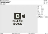 Black Boxx Embroidery File 6 size