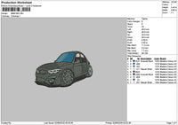 Black Car M3 Embroidery File 6 sizes