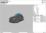 Black Car M3 Embroidery File 6 sizes
