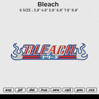 Bleach Embroidery File 6 size