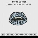 Blood sucker Embroidery File 6 size