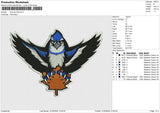 Blue jay bird Embroidery File 6 size