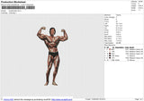 Bodybuilder Embroidery File 6 size