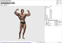 Bodybuilder Embroidery File 6 size