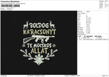 Boldog Embroidery File 6 size