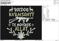 Boldog Embroidery File 6 size