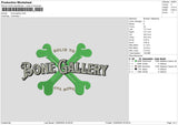 Bone002 Embroidery File 6 sizes