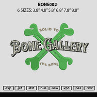 Bone002 Embroidery File 6 sizes