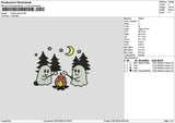 Ghosts 2307a Embroidery File 6 sizes