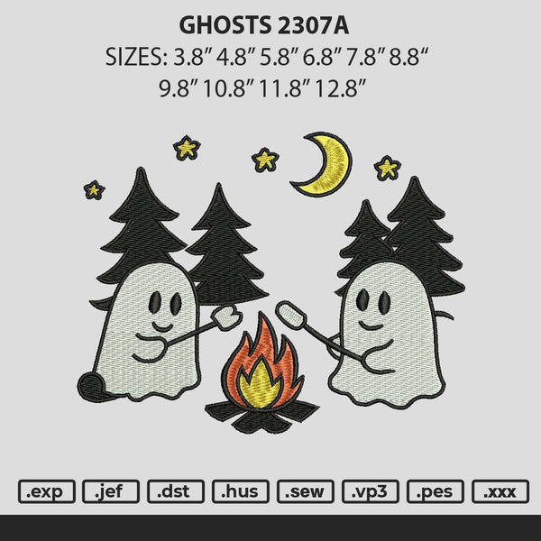 Ghosts 2307a Embroidery File 6 sizes