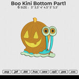 Boo Kini Bottom 4file Embroidery File 5 size