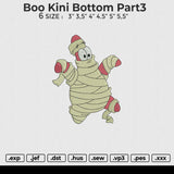 Boo Kini Bottom 4file Embroidery File 5 size