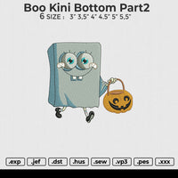 Boo Kini Bottom 4file Embroidery File 5 size