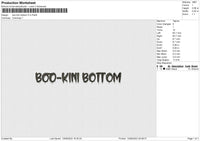 Boo Kini Bottom 4file Embroidery File 5 size