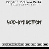 Boo Kini Bottom 4file Embroidery File 5 size