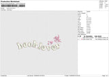 Book lover Embroidery File 6 size