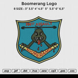 Boomerang logo Embroidery File 6 size