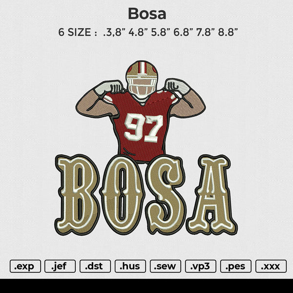 Bosa Embroidery File 6 size