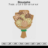 Bouqete Embroidery File 6 size
