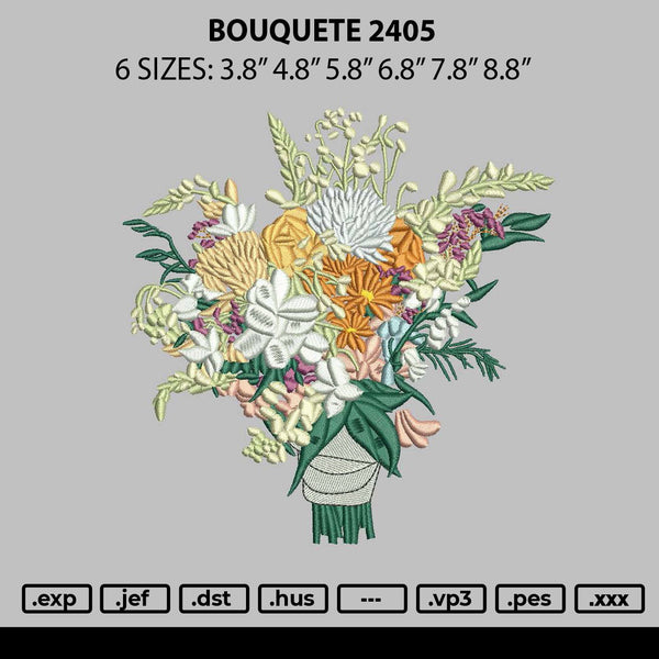 Bouquete 2405 Embroidery File 6 sizes