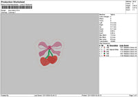 Little Cherry Embroidery File 6 sizes