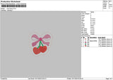 Little Cherry Embroidery File 6 sizes