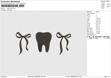 Bows Tooth Embroidery File 6 size