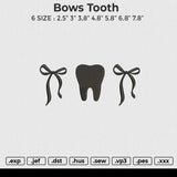 Bows Tooth Embroidery File 6 size