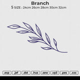 Branch Embroidery File 5 size