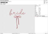 Bride Embroidery File 6 sizes