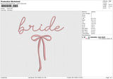 Bride Embroidery File 6 sizes