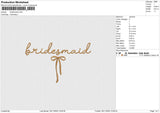 Bridesmaid Embroidery File 6 sizes