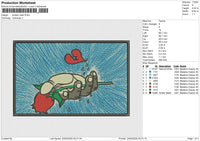 Broken Heart Embroidery File 6 size
