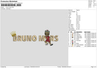 Brunotext Embroidery File 6 sizes