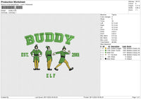 Buddy Embroidery File 6 size