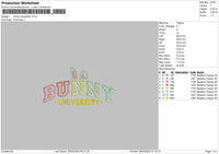 Bunnytext 03 Embroidery File 6 sizes