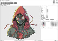 Spiderman Hoodie Embroidery File 6 size