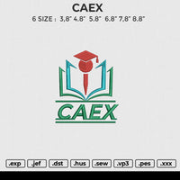 CAEX Embroidery File 6 size