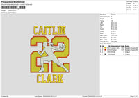 Caitlintext Embroidery File 6 sizes