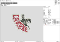 Horse1910 Embroidery File 6 sizes