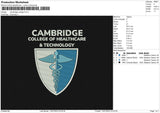 Cambridge College Embroidery File 6 size