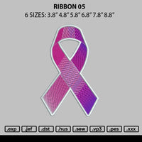 Ribbon 05 Embroidery File 6 sizes