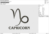 Capricorn Embroidery File 6 size