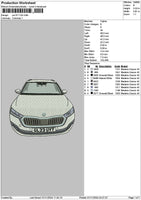 Car White 0124 Embroidery File 6 sizes