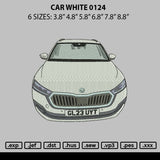 Car White 0124 Embroidery File 6 sizes