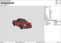 Red Car 0805a Embroidery File 6 sizes